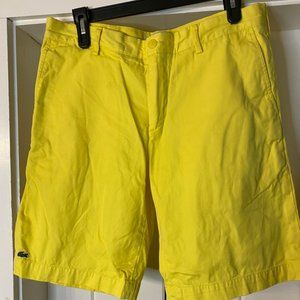Lacoste classic fit yellow shorts